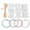 Cross Stitch Floss Bobbin Organizer Kit - 100 Bobbins, Jump Rings, Mini Bobbin Winder & Blank Labels tapestrymarket