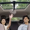 Portable Car Fan with Strong Suction and 3 Speeds Rechargeable Dashboard Cooling Air Wall Fan for Sedan SUV RV Auto Vehicles Home Windshield