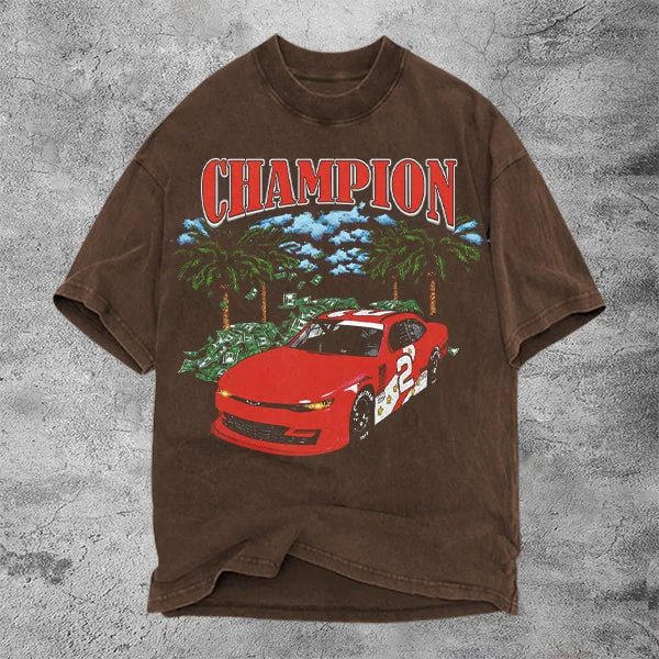 Racing Graphic Print Short Sleeve T-Shirt