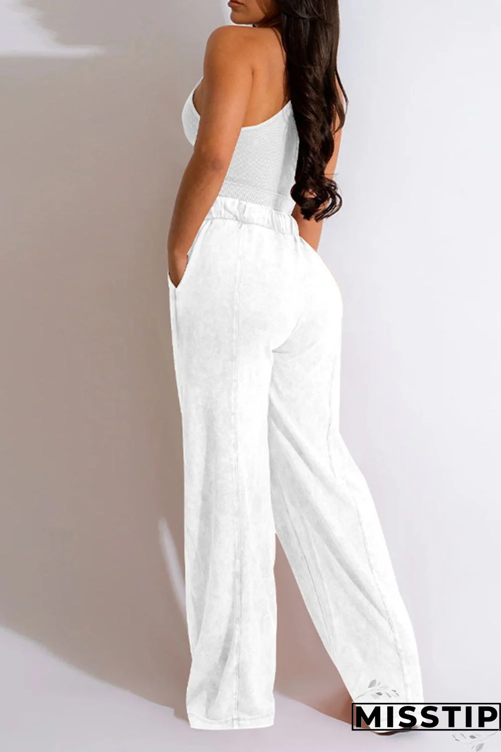 Blue Casual Solid Patchwork O Neck Sleeveless Two Pieces