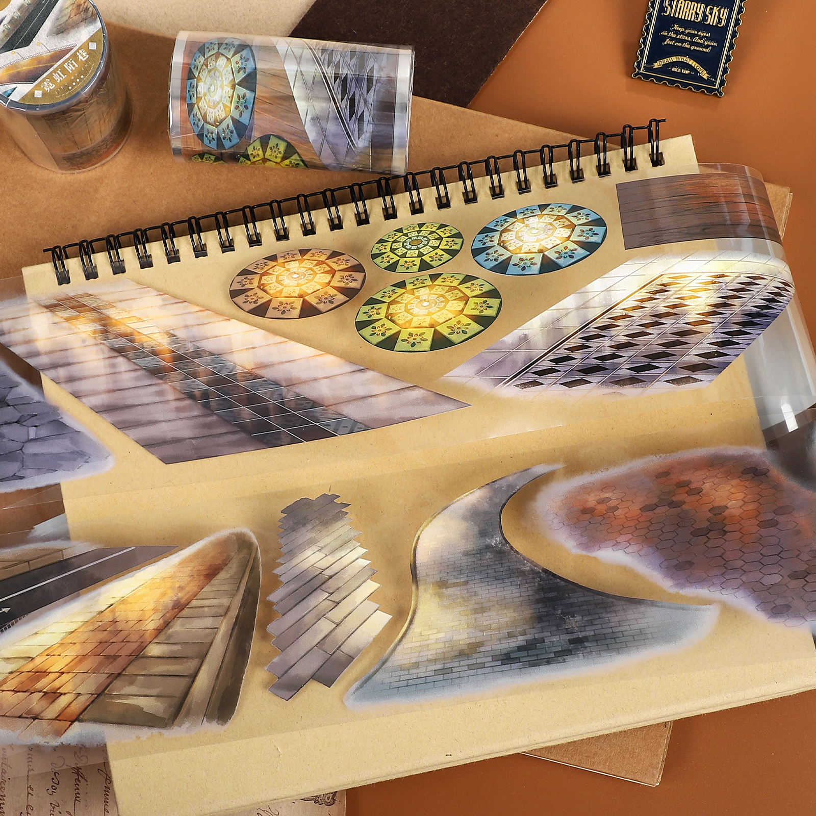 PET 테이프 - 70mm*500cm 빈티지 스트리트 네온 레인