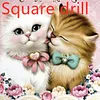 Diamond Drawing Living Room Small Lovers Cat Hand Cross Stitch