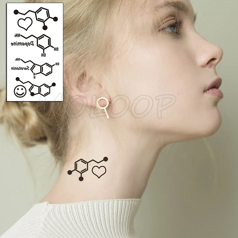 Water Transfer Tattoo Heart-shaped Lifeline Tattoo Body Art Waterproof Temporary Fake Flash Tattoo for Man Woman Kid 10.5*6cm