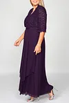 Plus Size Mother of The Bride Jacket Maxi Dress