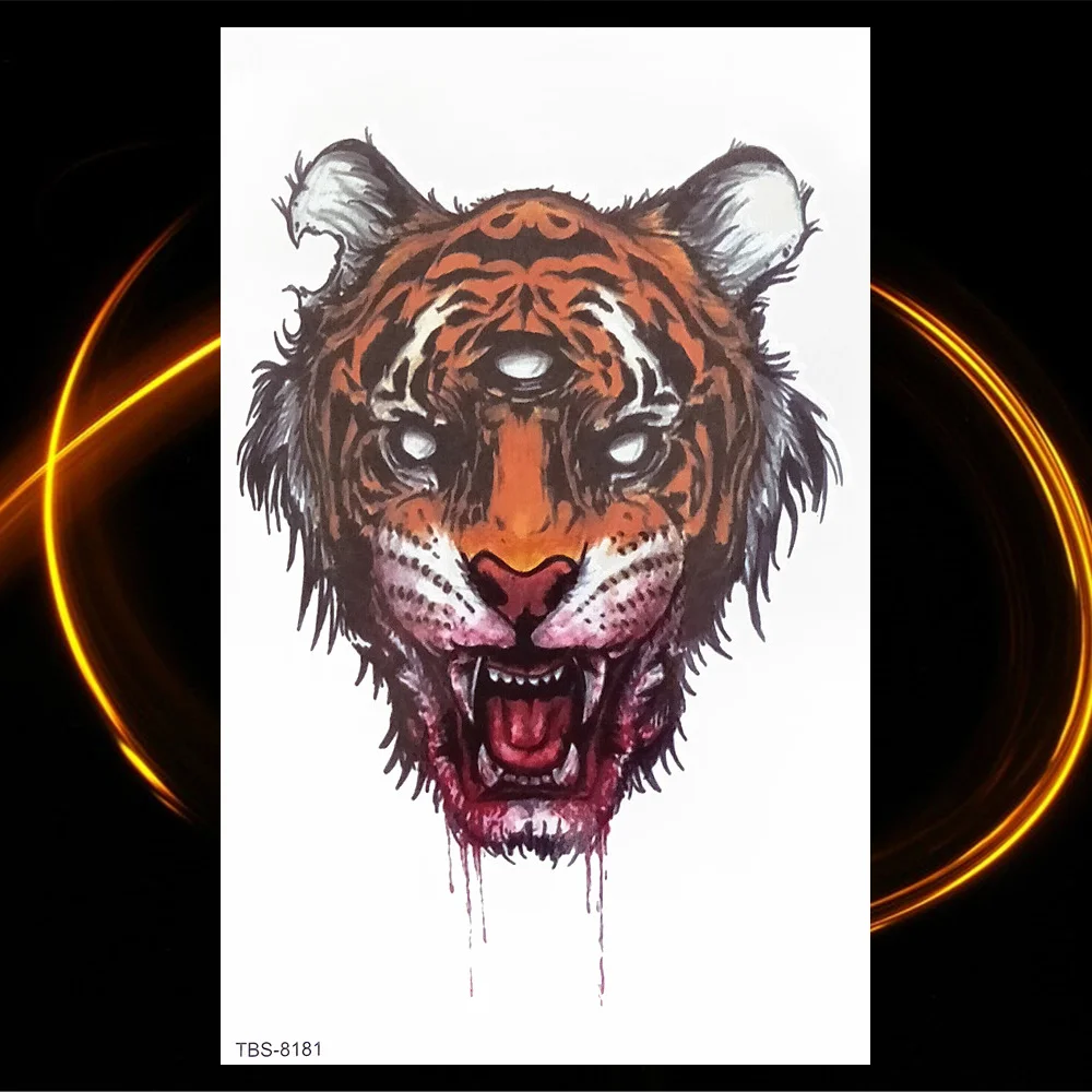 Sdrawing Skeleton Fake Temporary Tattoos For Women Men Green Snake Rose Daisy Flower Tattoo Scorpion King Body Thigh Waterproof Tatoo