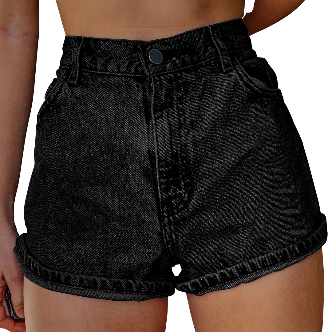 Fashion Casual Floral Printing Denim Shorts