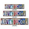 Love You More Vintage Metal Sign Plaque Above Door Street Sign Express Love & Warmth for Bedroom Living Room Home Bar Coffee Wall Decor