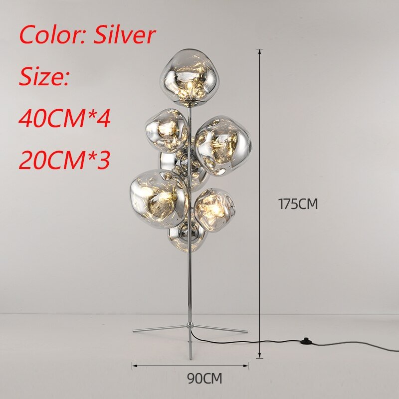 Nordic Lustre LED Floor Lamps for Home Living Room Decoration Modern Luxury PVC Ball Standing Lamp Indoor Lighting Stand Lights