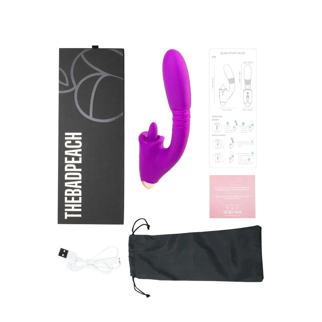 Flora Clit Licking & Thrusting Rabbit Vibrator Oral Stimulation