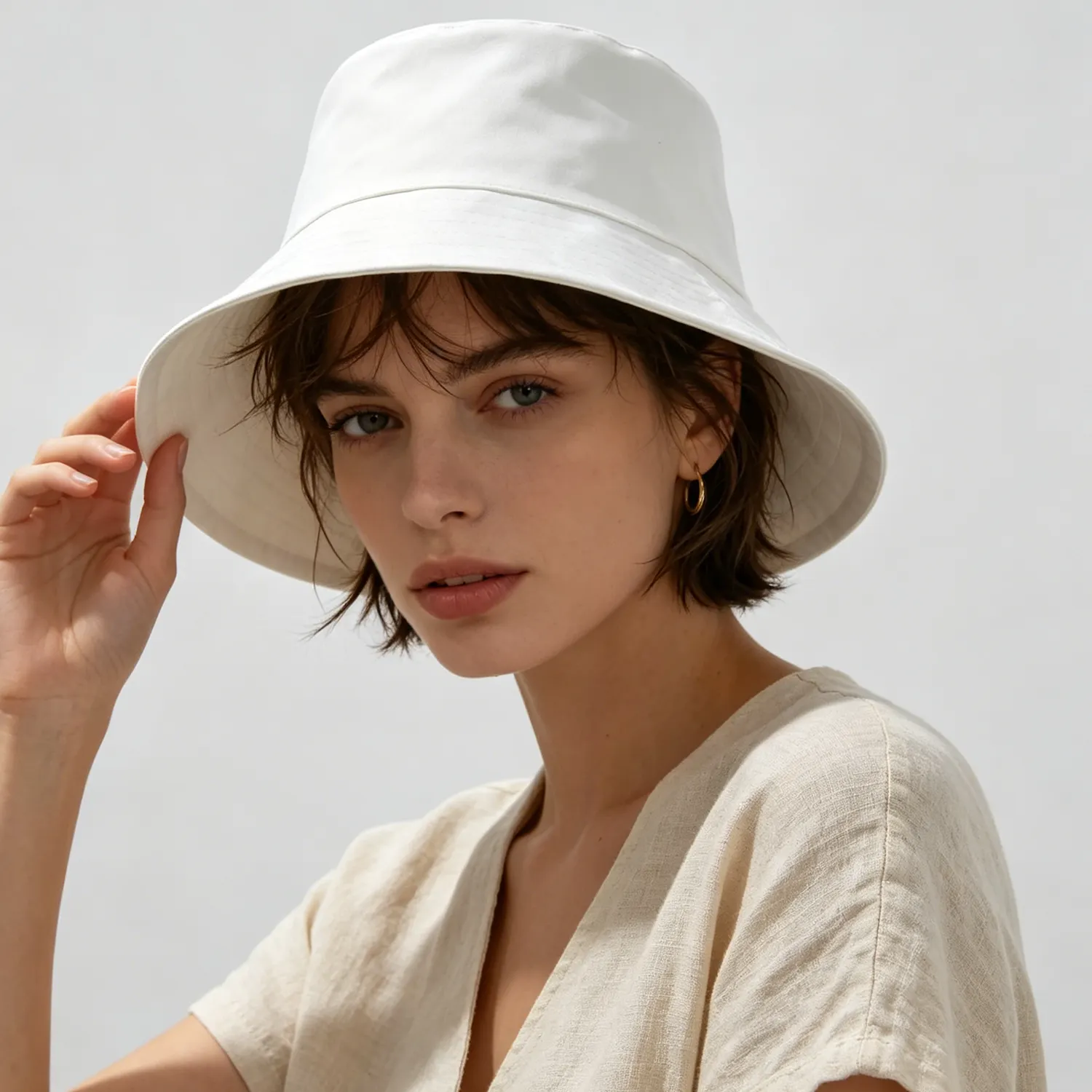 100% Silk Bucket Hat Two-Tone Heavyweight Sun Shade Lightweight For Women REAL SILK LIFE