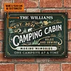 Camping Cabin Memories Customized Classic Metal Signs