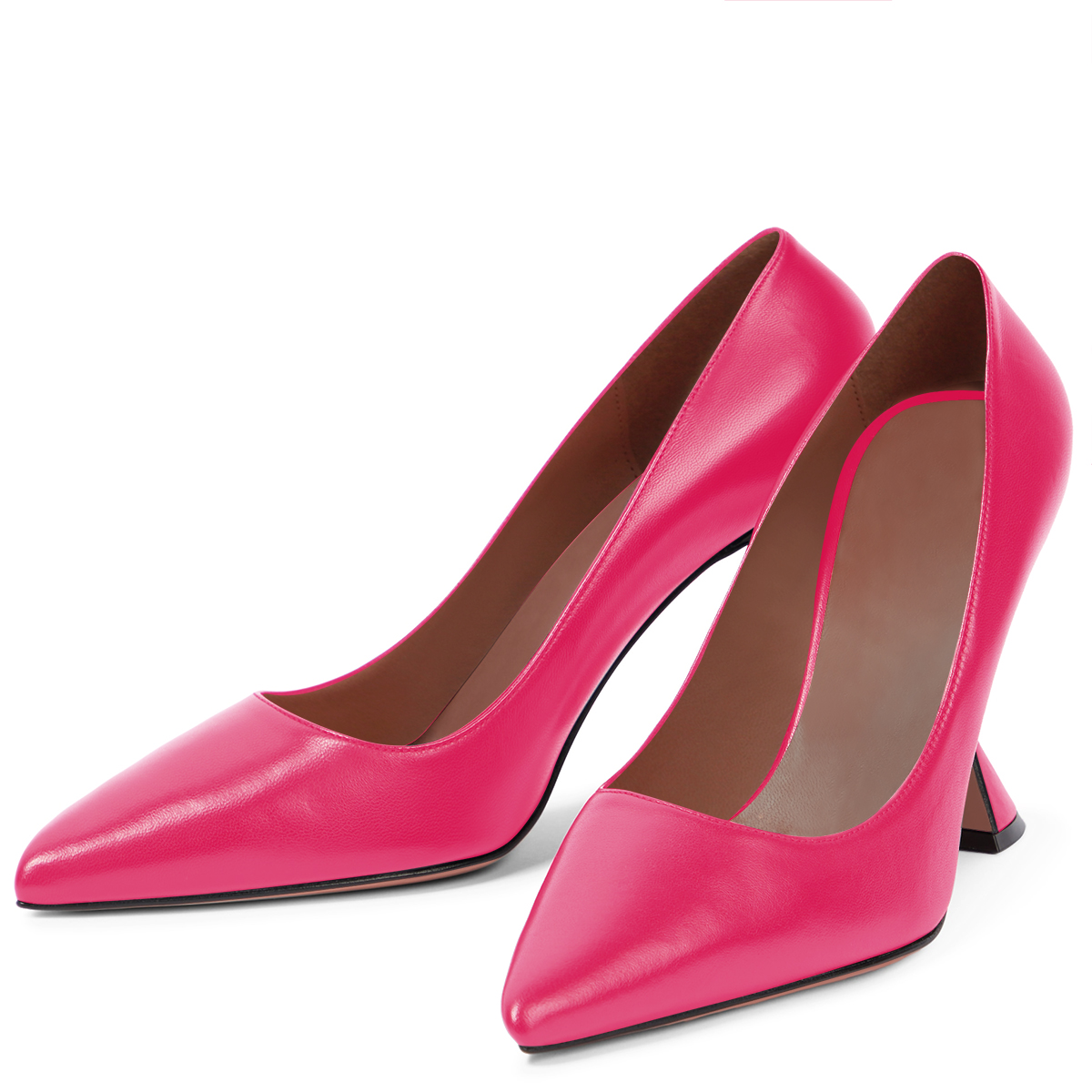 9.5cm/3.74" Women's  Triangle Heel  Pointed Toe Wedding Party Pumps