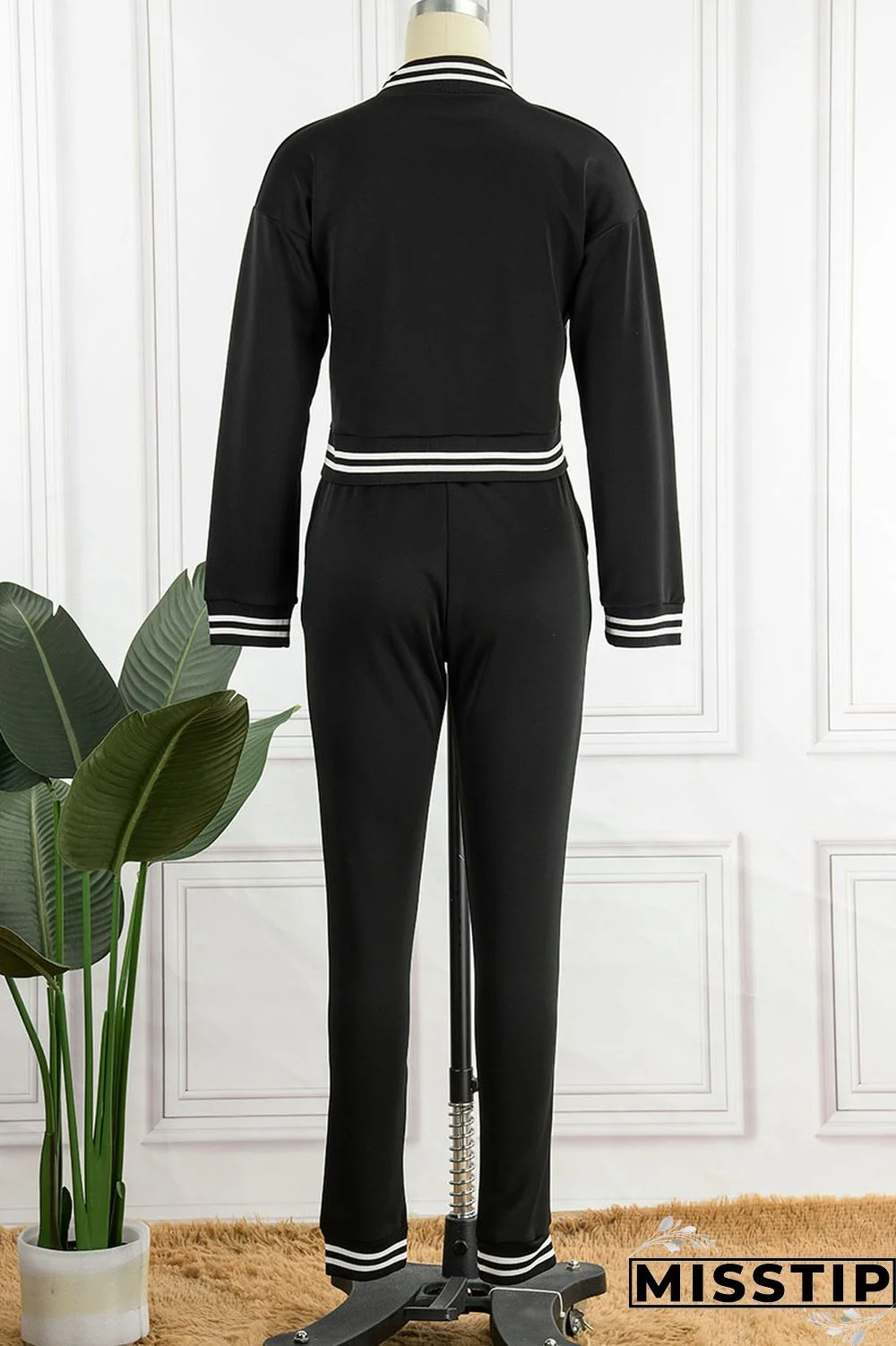 Green Casual Solid Patchwork Buckle Long Sleeve Two Pieces