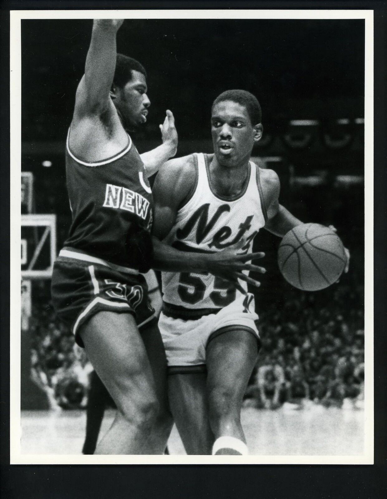 Albert & Bernard King 1983 Press Original Photo Poster painting by Bob Olen Nets New York Knicks