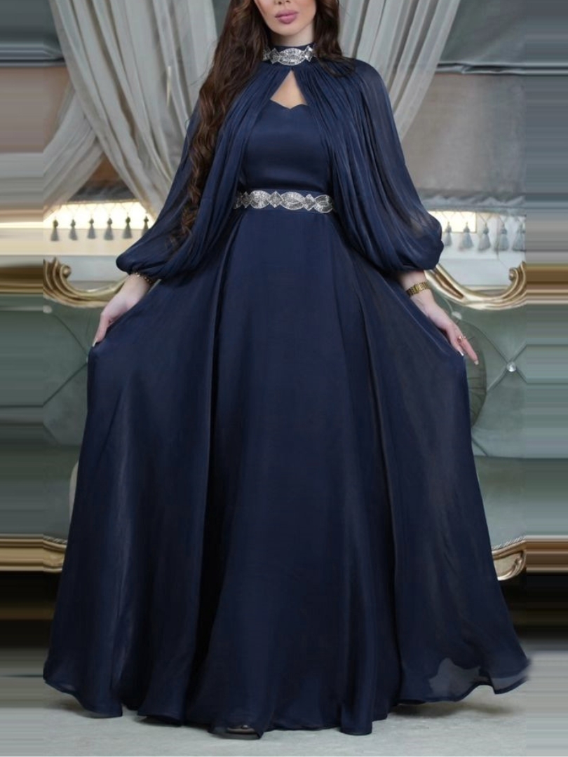 Muslim Hot Diamond Shiny Silk Satin Robe Two Piece Set | Oxredo Shop Ramadan Sale