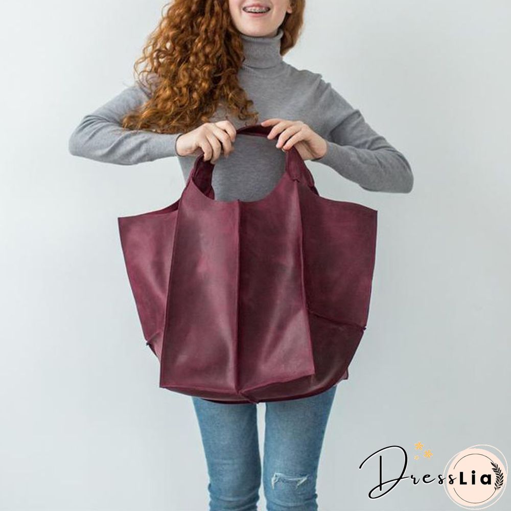 Brown Leather Womens Tote Bags School Handbags