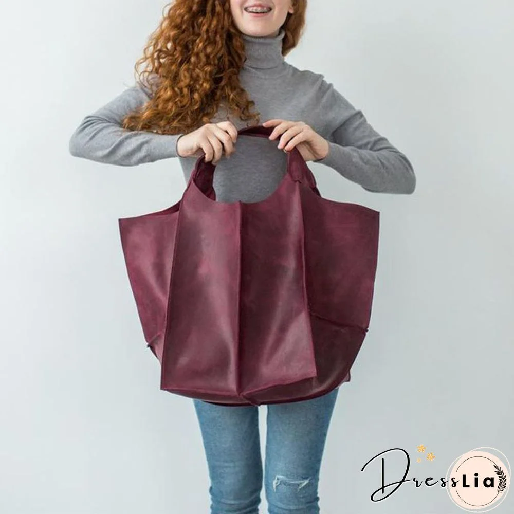 Brown Leather Womens Tote Bags School Handbags