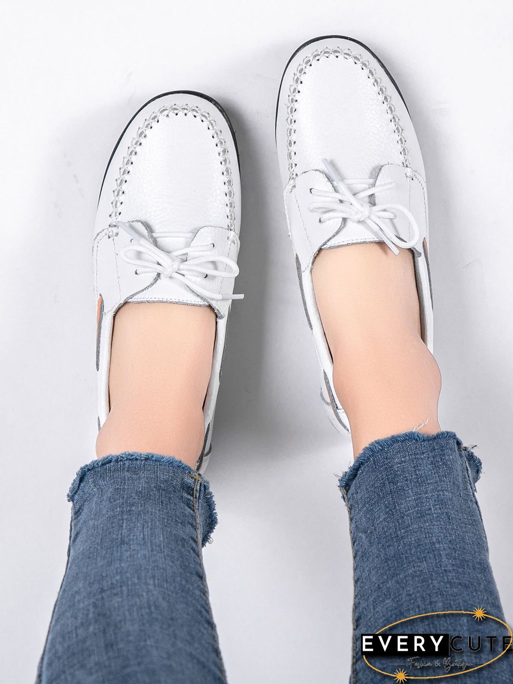 Retro Casual Simple Lace-up Flat Shoes
