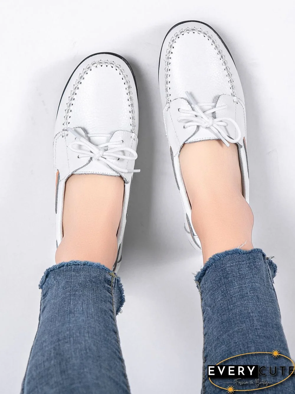 Retro Casual Simple Lace-up Flat Shoes