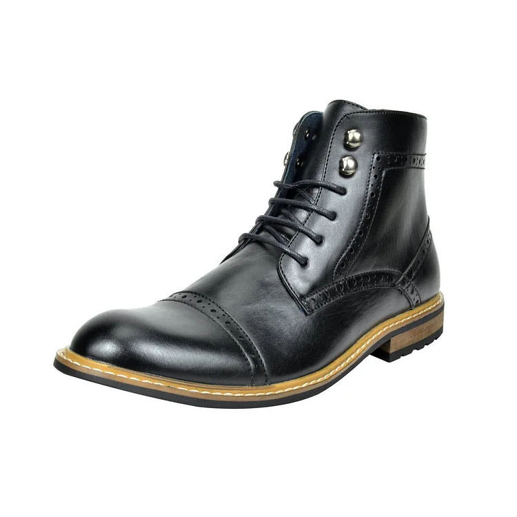 Men's Dress Ankle Leather Lined Derby Oxfords Boots