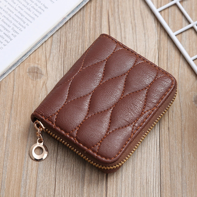 Korean Embroidered Creative Short Mesh Small Wallet