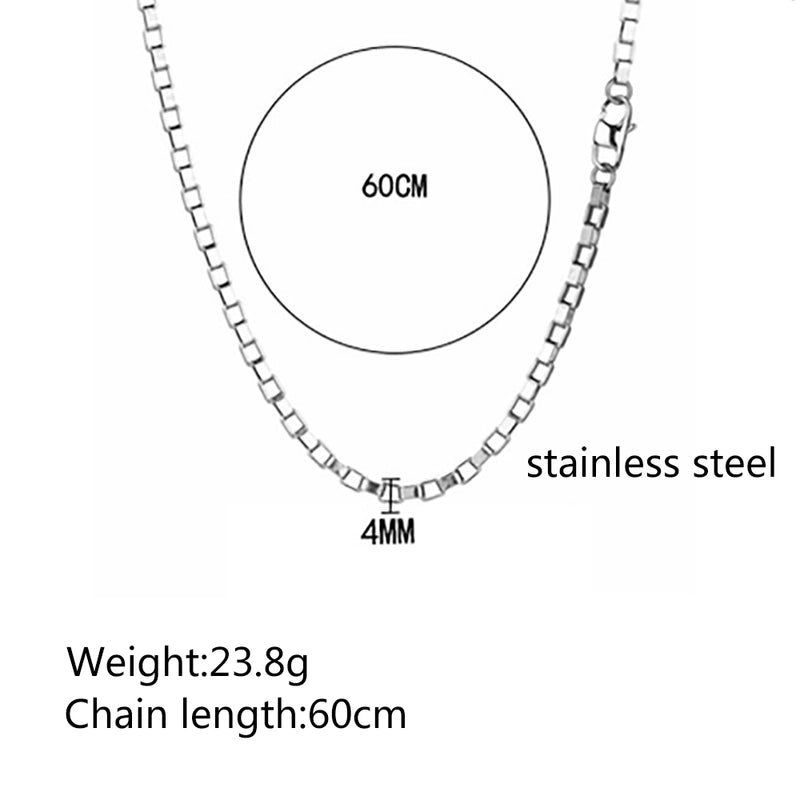 Hip-Hop Solid Color 304 Stainless Steel Polishing Chain 18K Gold Plated Men’s Necklace