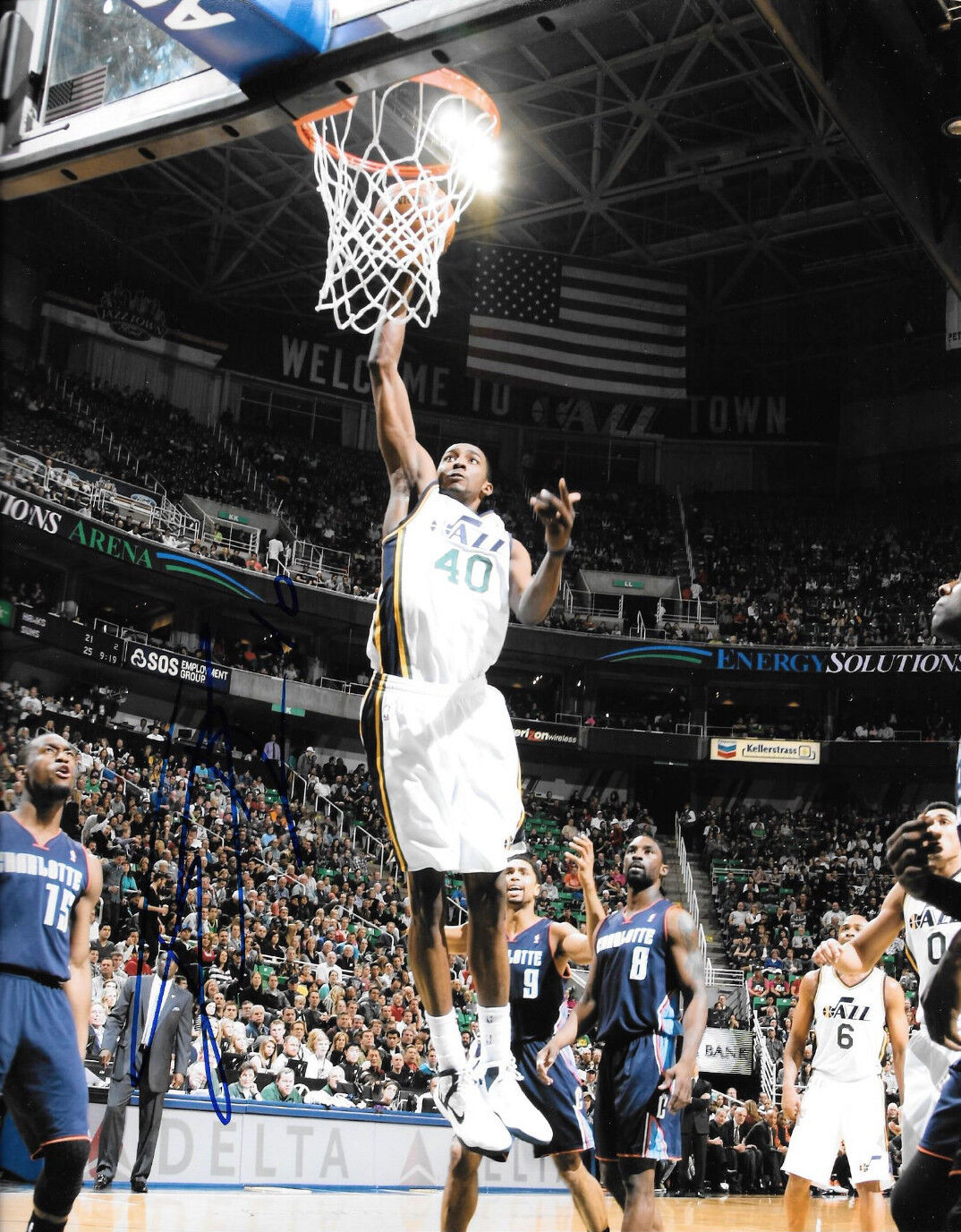 GFA Utah Jazz * JEREMY EVANS * Signed 8x10 Photo Poster painting J1 COA