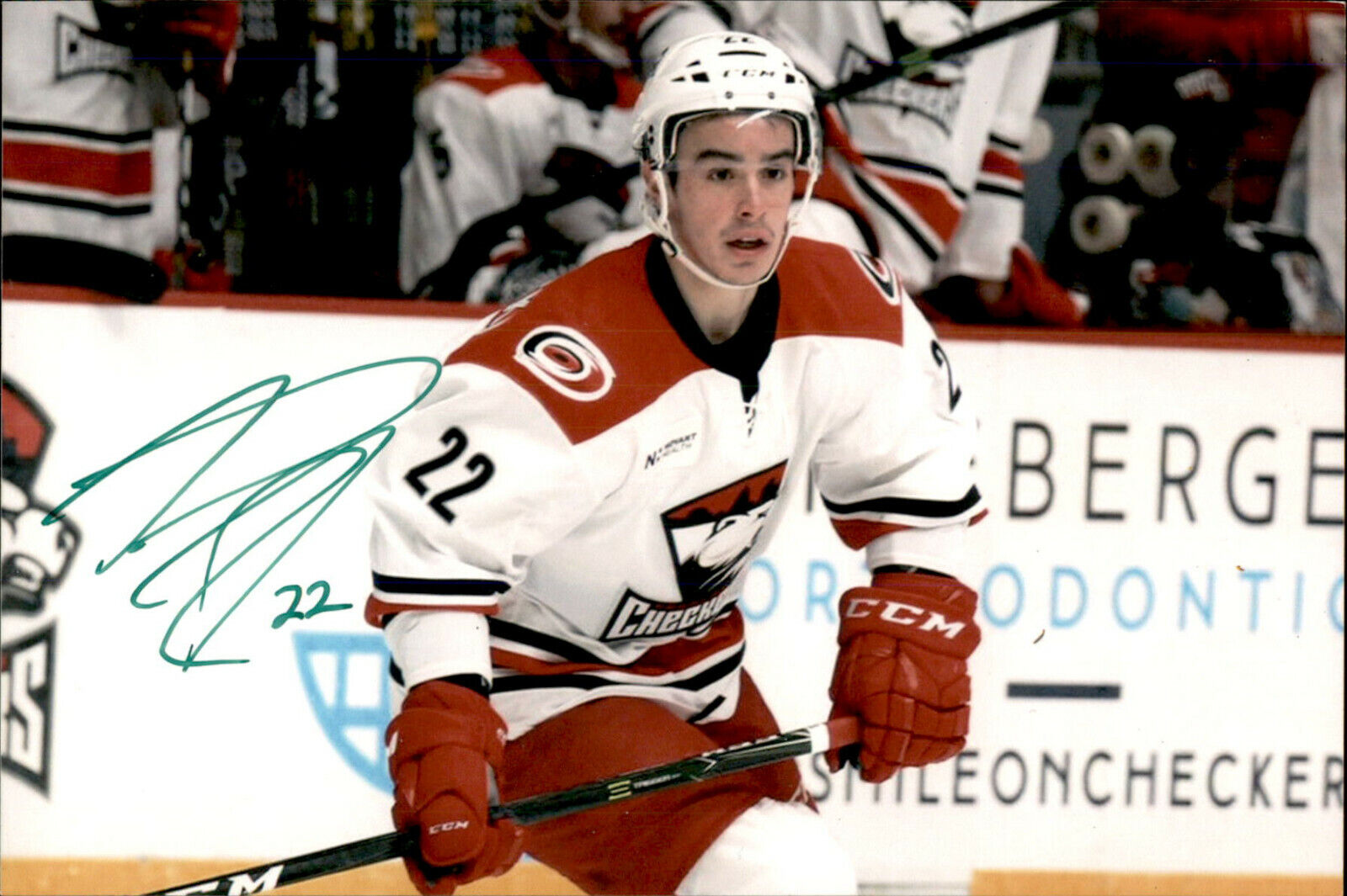 Andrew Poturalski SIGNED 4x6 Photo Poster painting CAROLINA HURRICANES / CHARLOTTE CHECKERS