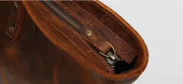 Custom leather tool bag box , vintage leather tool tote bag for men , leather anniversary gift husband gift