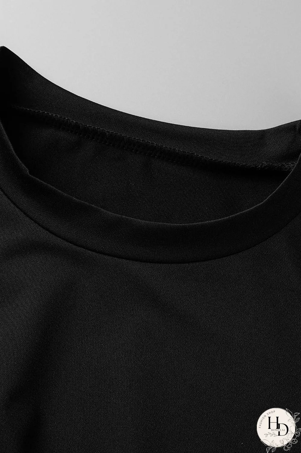 Black Sexy Solid Hollowed Out Split Joint O Neck Short Sleeve Two Pieces