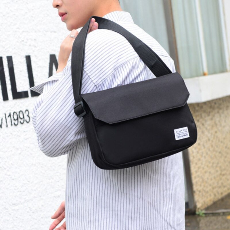Men Small Oxford Shoulder Messenger Bags Solid Leisure Satchels Crossbody Fashion Street Bags for Male Cross Body Casual 2022 US Mall Lifes