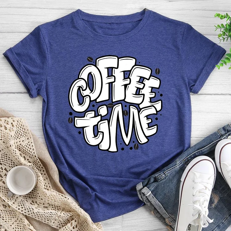 Coffee Time Round Neck T-shirt