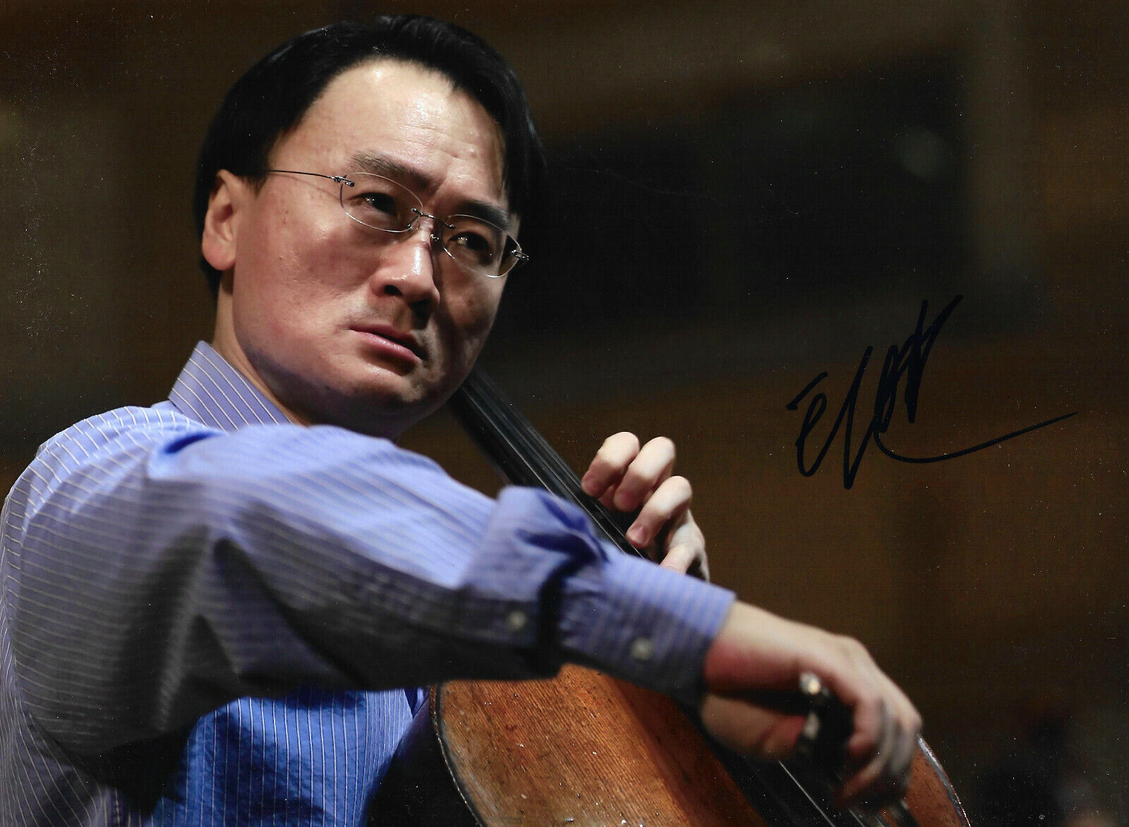 Jian Wang Cellist signed 8x11 inch Photo Poster painting autograph