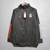 2021 Real Madrid Jersey Windbreaker Black(White Red Edge) love fball