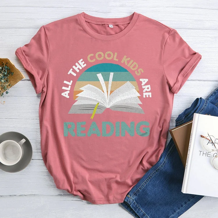 All The Cool Kids Are Reading T-shirt Tee-03092