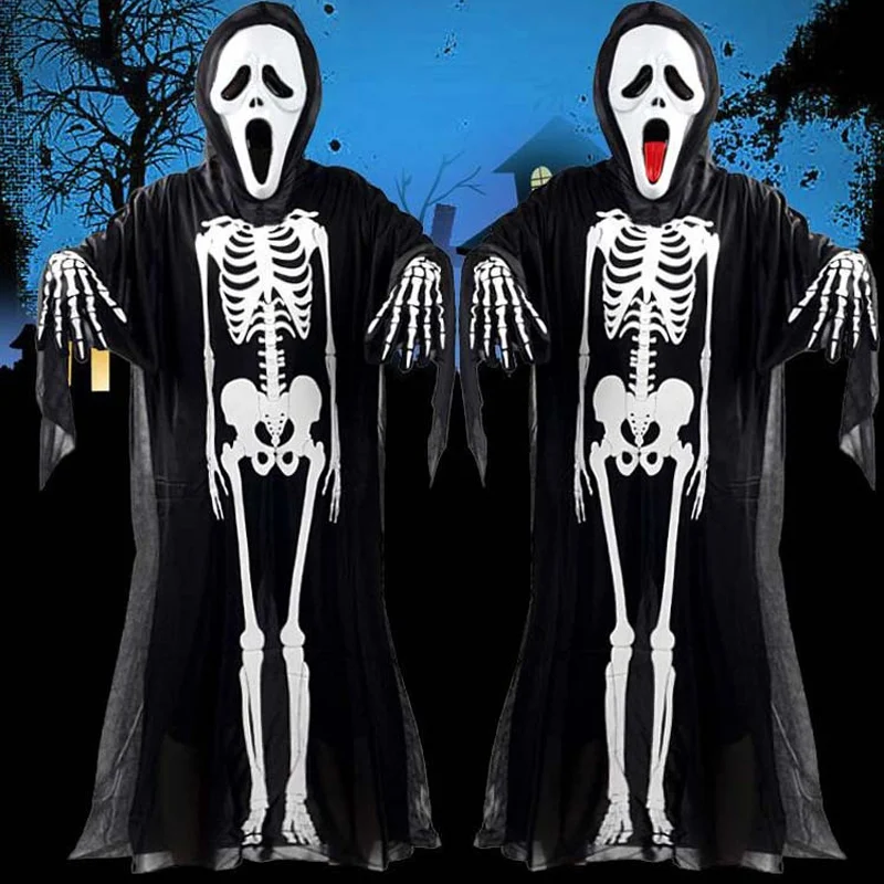 Halloween Skull Skeleton Ghost Clothes Set