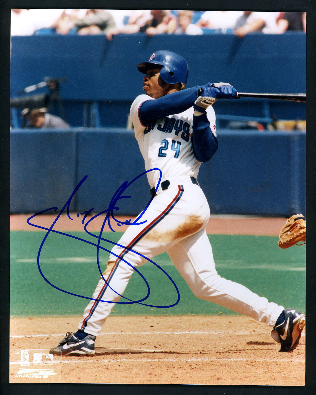 Shannon Stewart Signed Autographed 8 x 10 Photo Poster painting Toronto Blue Jays home uniform