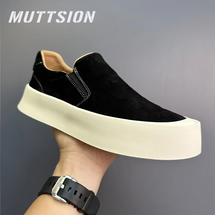 MUTTSION Breathable Casual Thick Sole Fashionable Versatile Men's Trendy Loafers