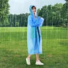 10Pcs Rain Ponchos with Drawstring Hood Waterproof Emergency Raincoat for Adults