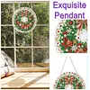 Christmas Wreath 2D Flat DIY Diamond Painting Pendant 9.84x9.84in