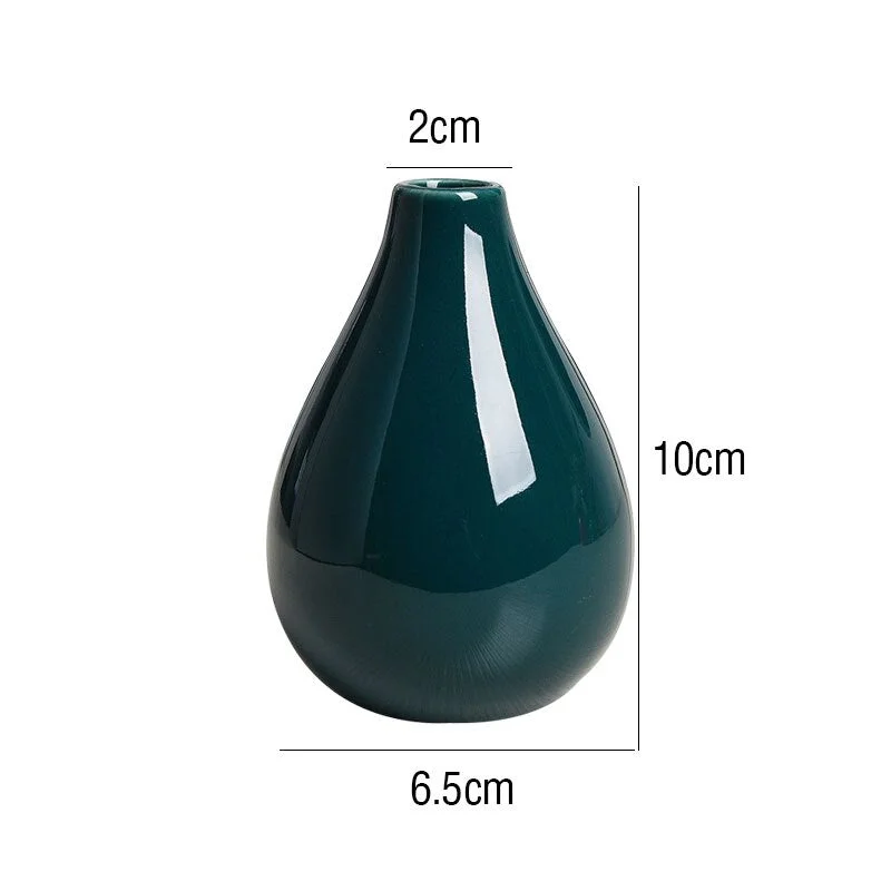 Ceramic Vase Mini Ornaments Simple Nordic Style Living Room Flower Arrangement Floral Bedroom Dried Flower Decorations