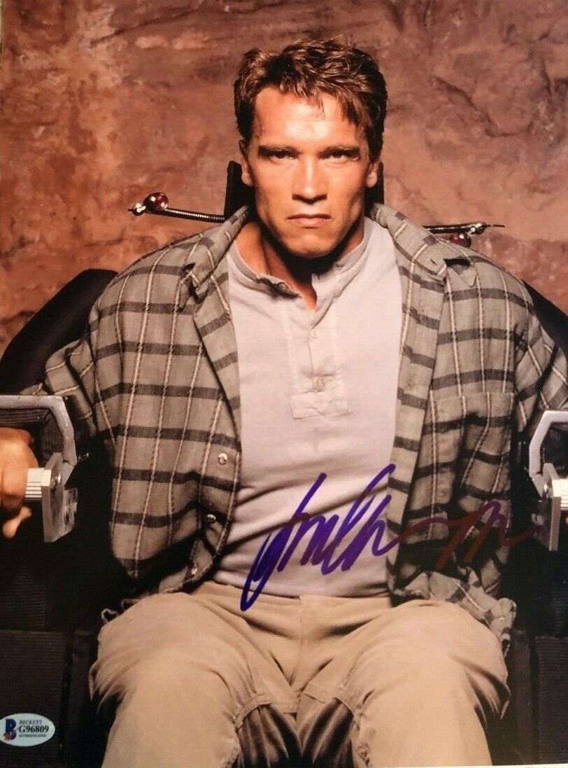 Arnold Schwarzenegger Total Recall signed autographed 11x14 Photo Poster painting BECKETT COA