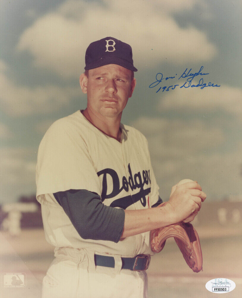 Jim Hughes Signed Brooklyn Dodgers Autographed 8x10 L@@K