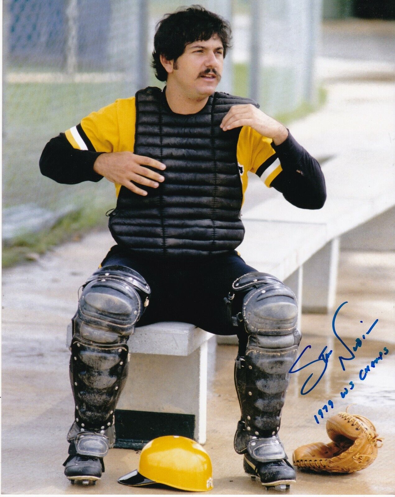 STEVE NICOSIA PITTSBURGH PIRATES 1979 WS CHAMPS ACTION SIGNED 8x10