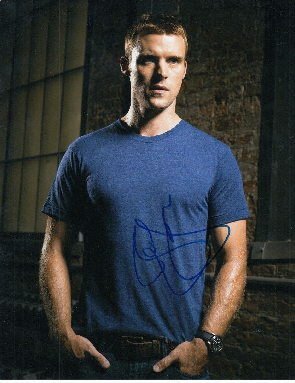 JESSE SPENCER signed (CHICAGO FIRE) TV SHOW 8X10 Photo Poster painting *Matthew Casey* W/COA #13