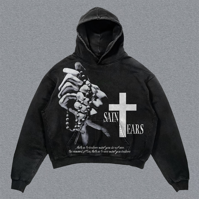 Prayer cross hoodie