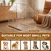 [US Local Warehouse] Acrylic Dog House Lockable Ventilated Modern Dogs Crate Clear Dog Playpen for Small and Medium Dogs Pets 24.02x15.75x23.62inch