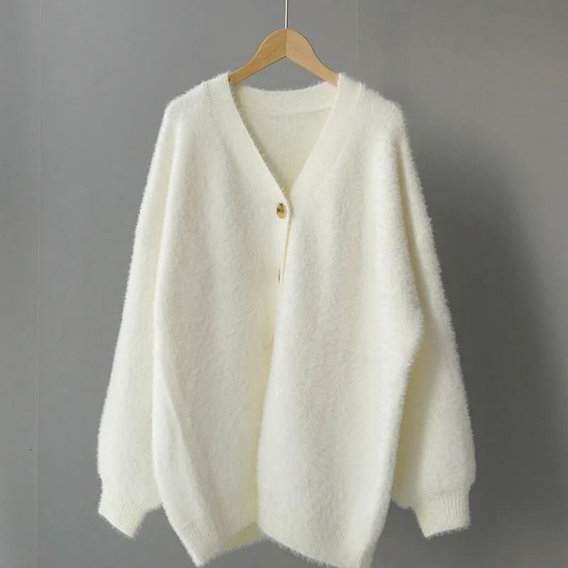 toppies Winter Cardigan sweater Women Coat Faux Fur Knitted Sweater Korean Button Cardigan Soft Warm Women Tops CT001