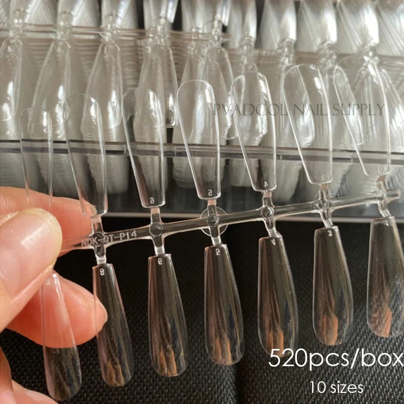 Gel X Nails Extension System Full Cover Sculpted Base Color Stiletto Medium False Nail Tips 240pcs/box-Nail Inspo