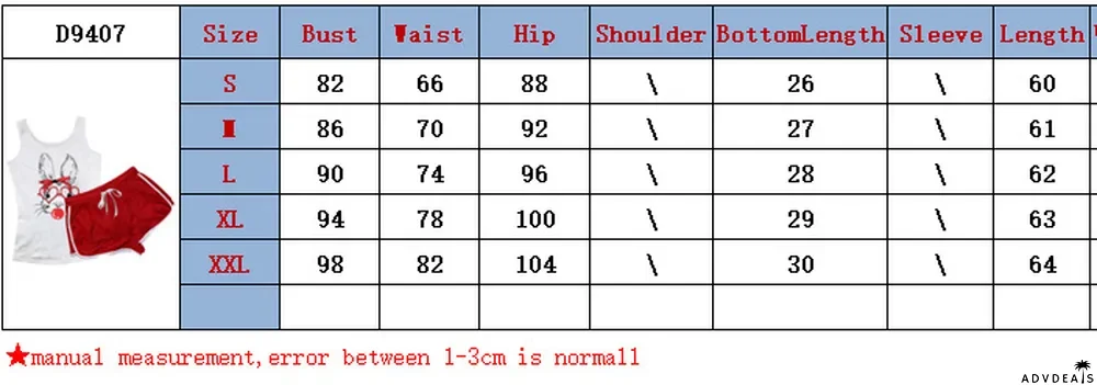 Women'S Clothes Sexy Rabbit Printed Camisole Shorts Set Two-Piece Set